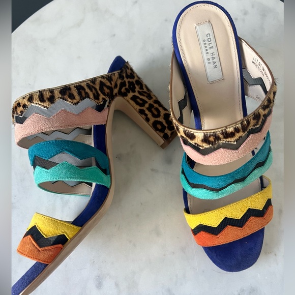 Cole Haan multi color heels size 7. In very good condition only worn twice - Picture 1 of 4